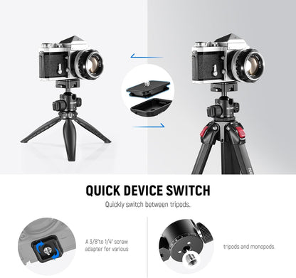 Neewer GM12 Ball Head - Arca Slot, 360° Pan, 13.2lb Load