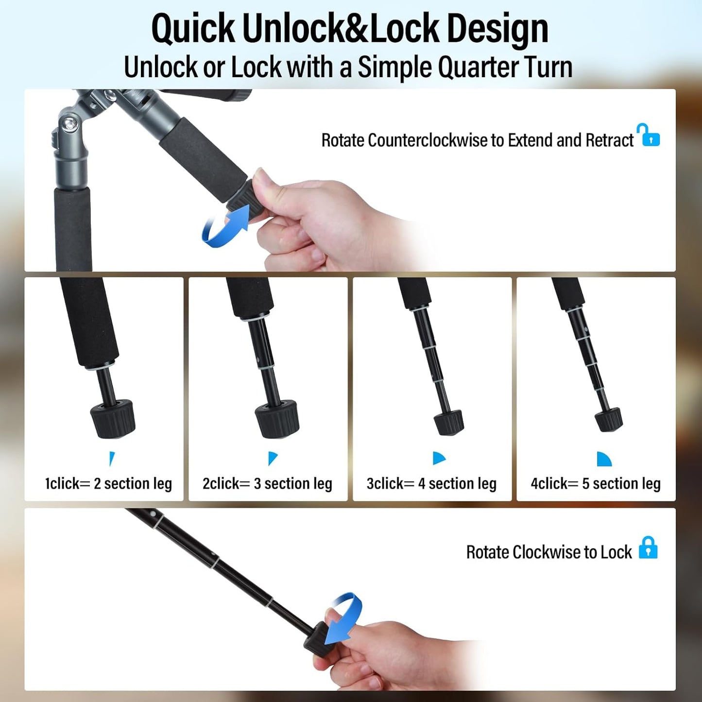 Sirui AM-TT50 Compact Mini Desktop Tripod