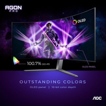 AOC AG456UCZD 45" UltraWide 240Hz Curved OLED Gaming Monitor