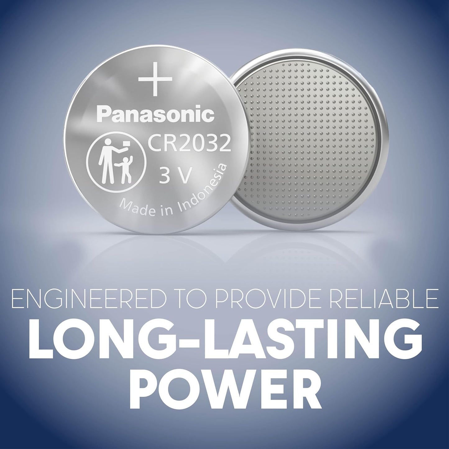 Panasonic CR2032 3V Lithium Coin Battery - 10 Pack Child-Resistant