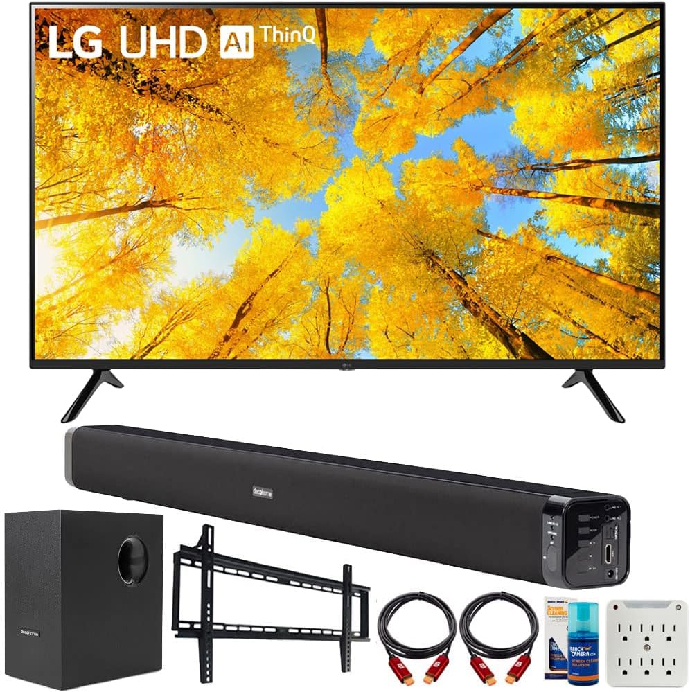 LG 50UQ7570PUJ 50" 4K UHD Smart TV Home Theater Bundle