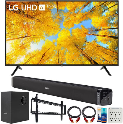 LG 50UQ7570PUJ 50" 4K UHD Smart TV Home Theater Bundle