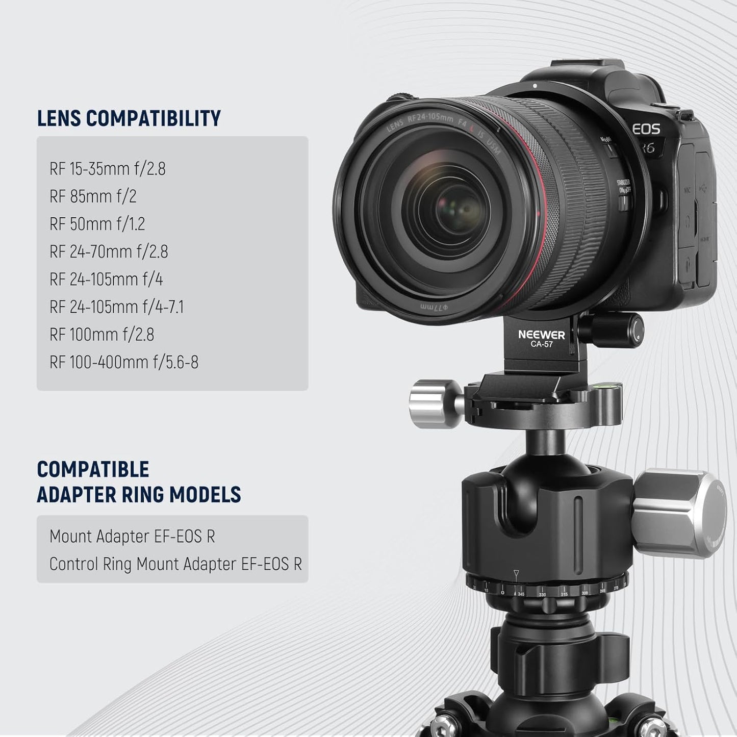 Neewer 10103205 Canon R5/R6 Rotatable Lens Collar