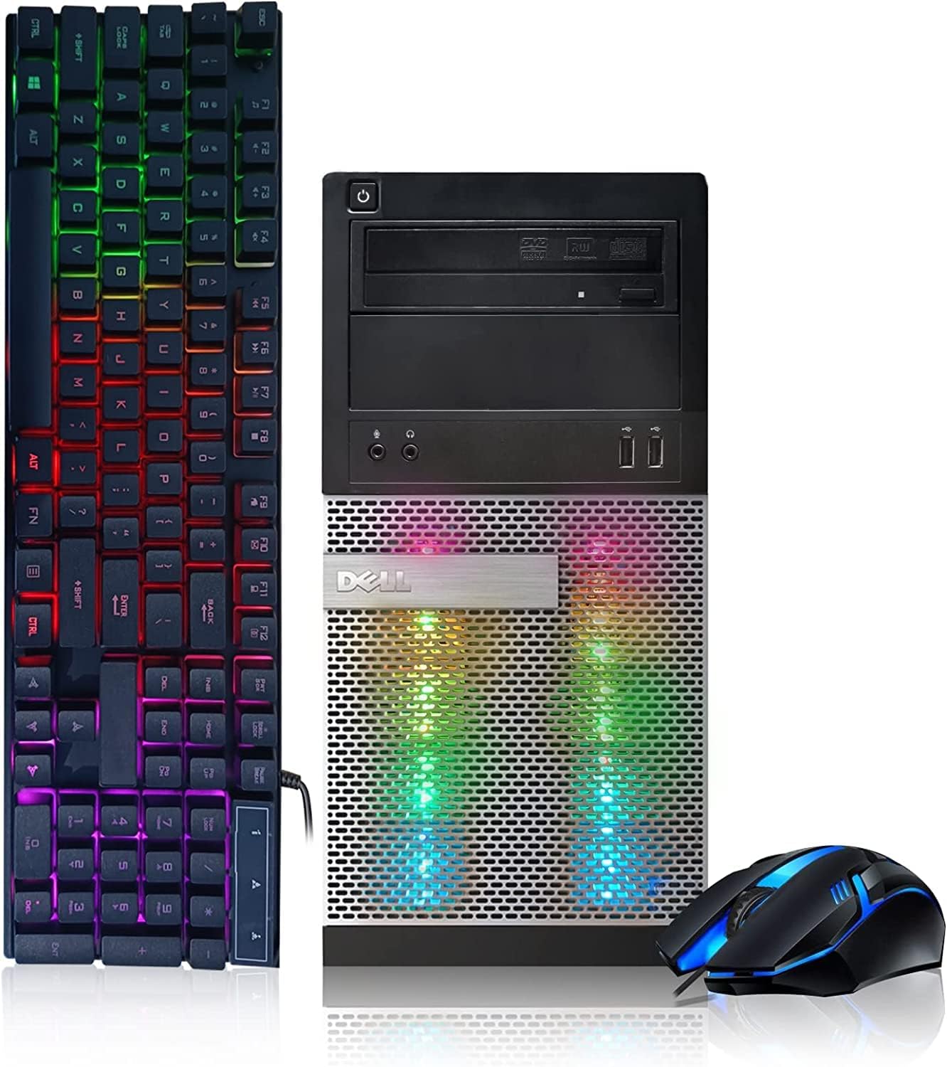 Dell OptiPlex Tower RGB Gaming PC i5 16GB 128SSD + 2TB