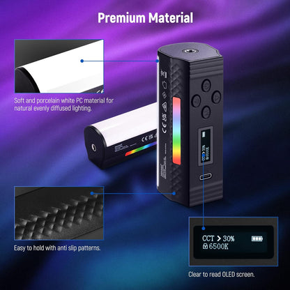 Neewer TL96RGB Handheld RGB LED Video Light Wand Magnetic