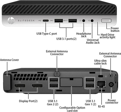 HP 800 G5 mini i5 9500T 32GB 1TB SSD Renewed