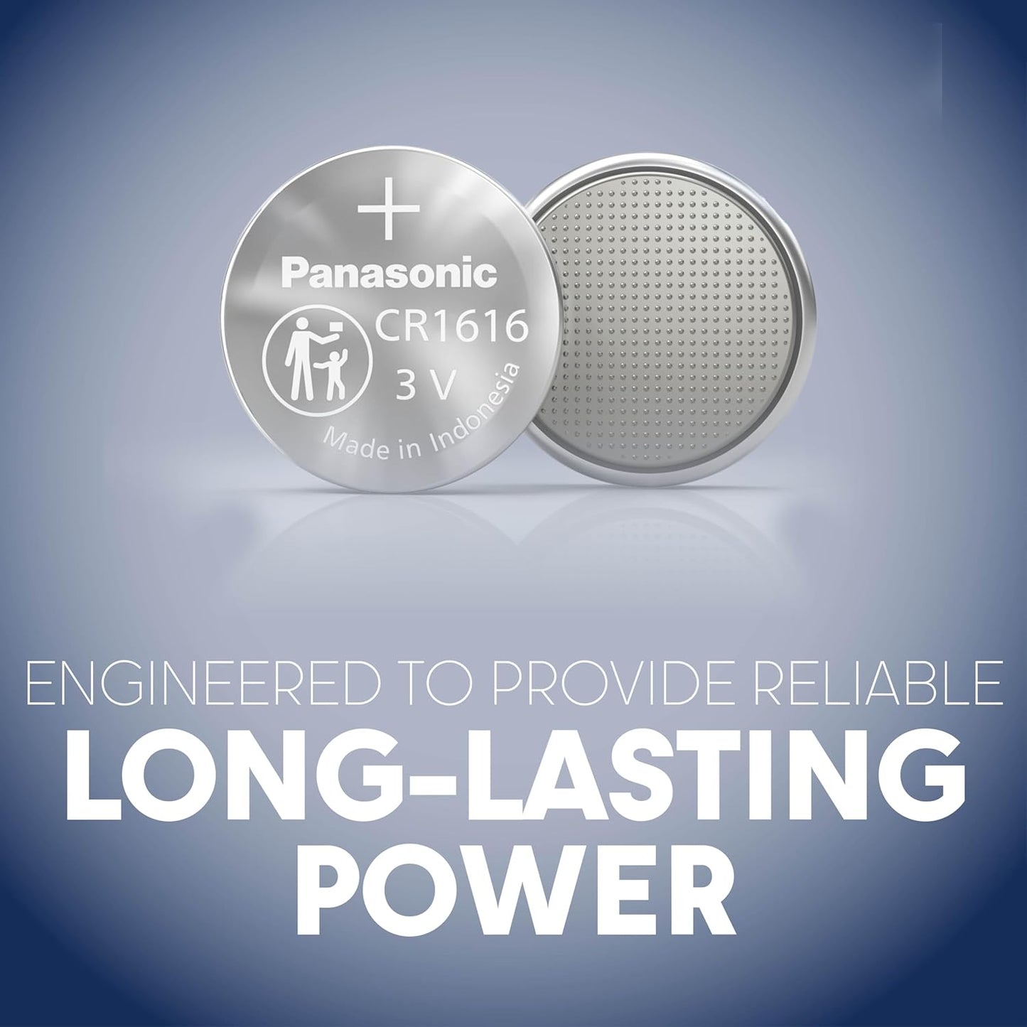 Panasonic CR1616PA Lithium Coin Battery 4-Pack: Child Safe
