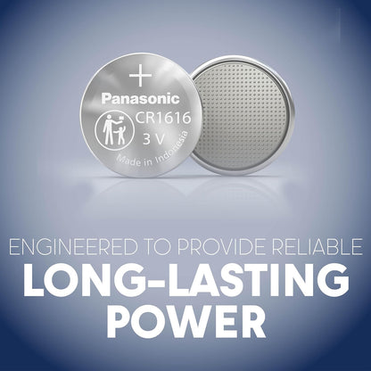 Panasonic CR1616PA Lithium Coin Battery 4-Pack: Child Safe