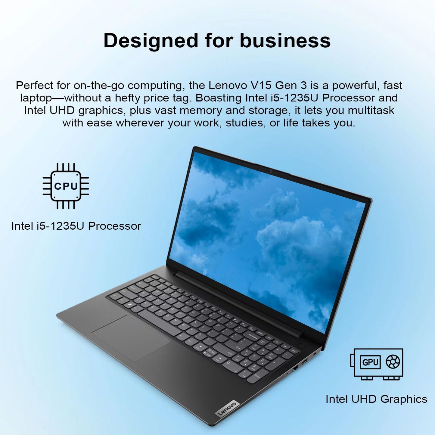 Lenovo V15 G3 ABA Business Laptop i5-1235U 40GB 1TB SSD
