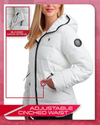 Spyder Women's Puffer Jacket Water-Resistant Hooded Winter Coat