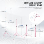 Neewer NK-ST0204: Photo Studio Backdrop Support System - Pink