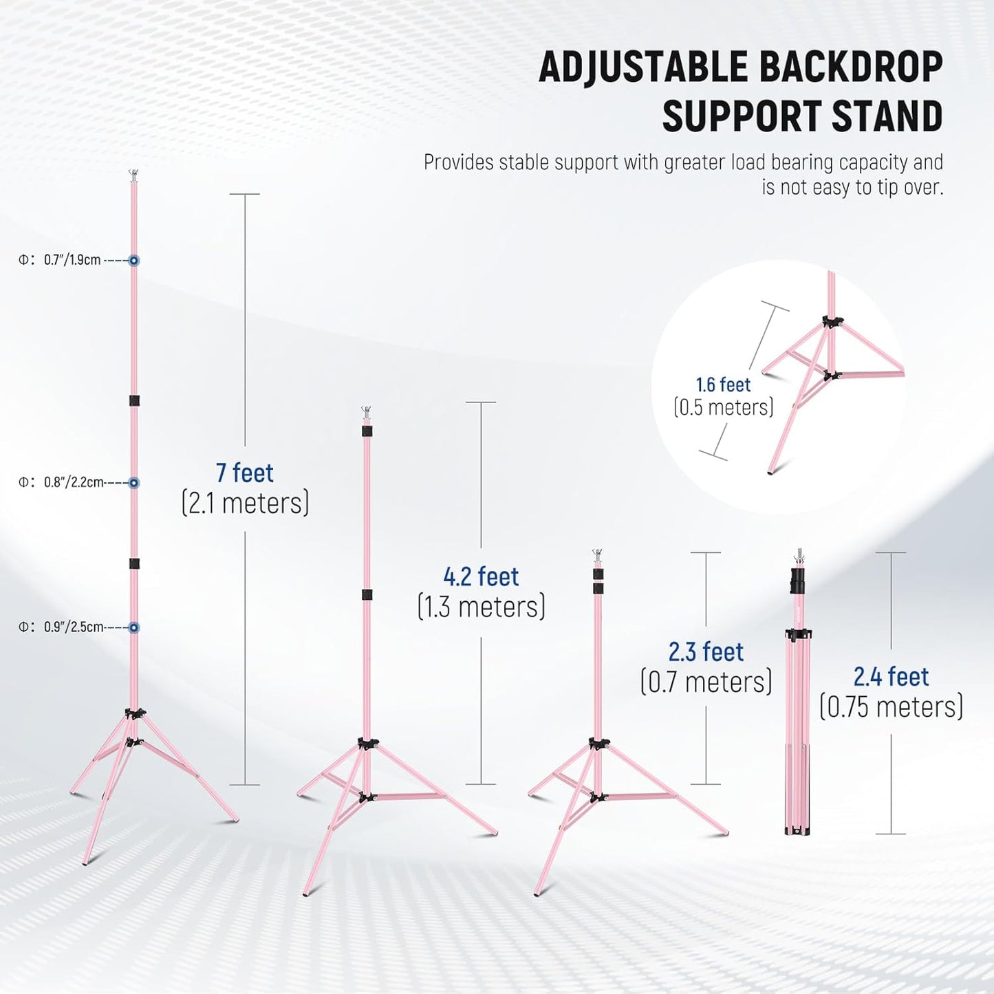Neewer NK-ST0204: Photo Studio Backdrop Support System - Pink