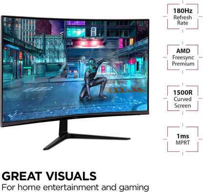 ViewSonic VX3218-PC-MHD 32-Inch 180Hz Curved Gaming Monitor