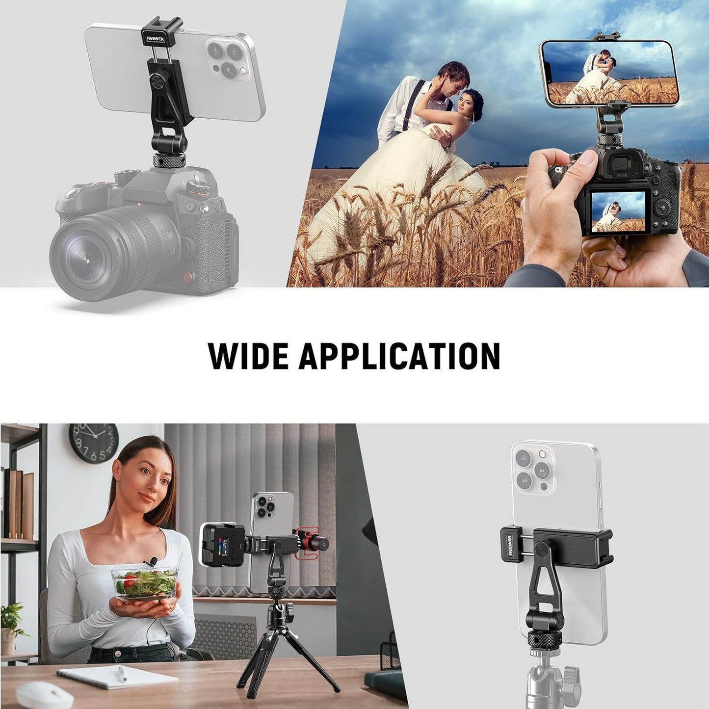 Neewer GA010 Metal Phone Tripod Mount Cold Shoe