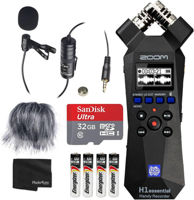 Zoom ZH1E Handy Recorder Bundle Lavalier Mic