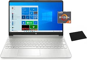 HP HEF1300W 15.6" Laptop, Ryzen 3, 8GB RAM, 128GB SSD - Silver