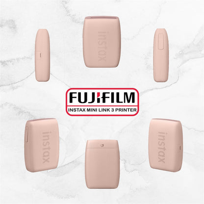Fujifilm Instax Mini Link 3 Smartphone Printer Bundle Pink