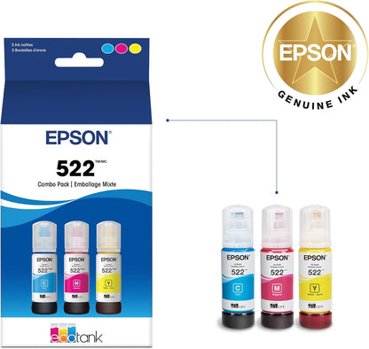 Epson T522520-S 522 EcoTank Ink Bottle Set - Color Combo Pack
