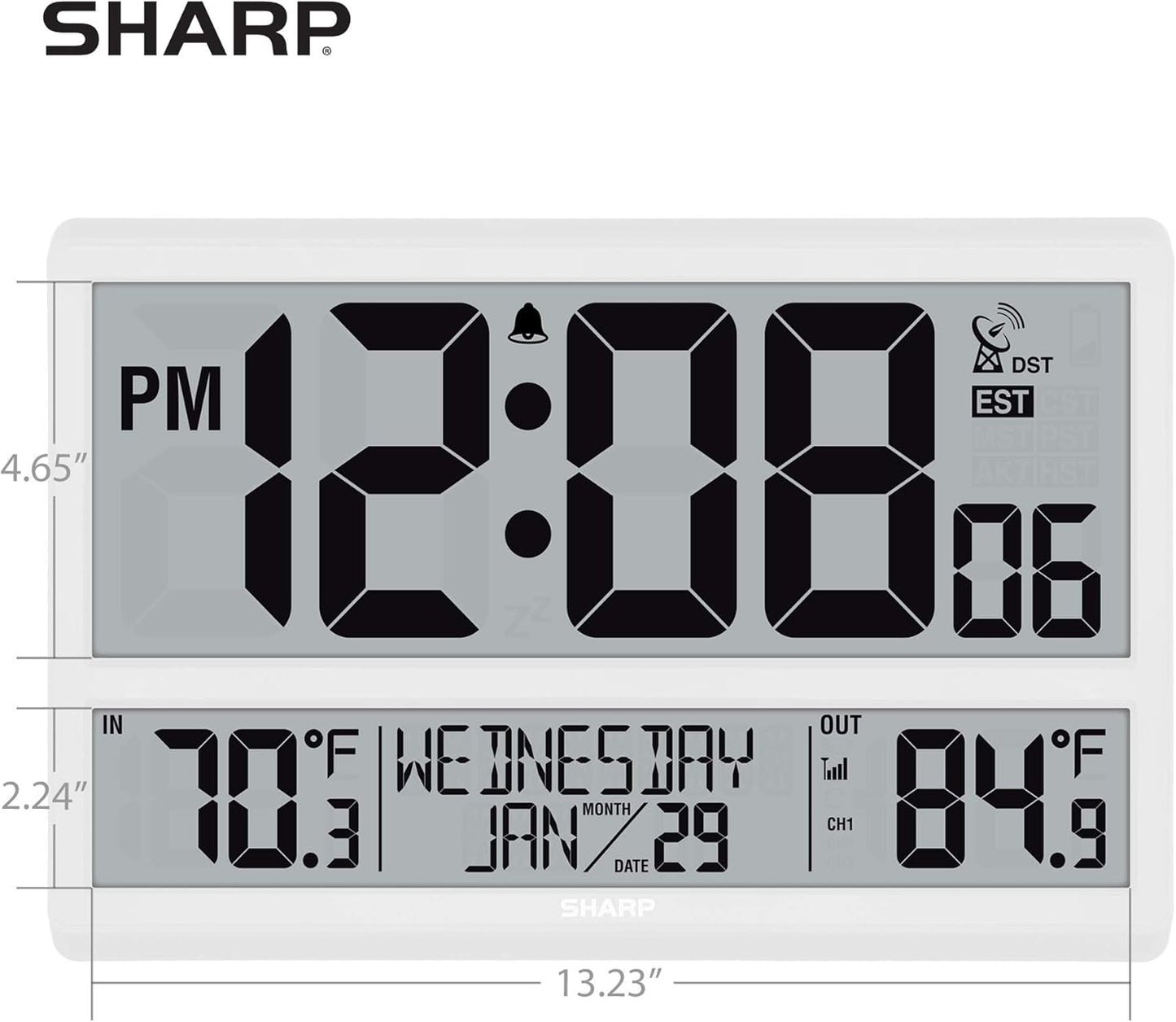 Sharp Flechazo-0401 Atomic Digital Wall Clock