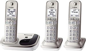 Panasonic KXTGD213N DECT 6.0 Cordless Phone 3-Handset System