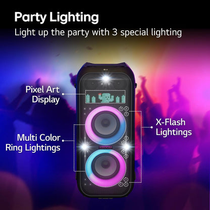 LG XL9T XBOOM Portable Tower Speaker Pixel LED