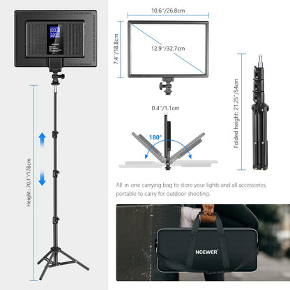 Neewer 10099300 13" LED Video Light Panel Kit