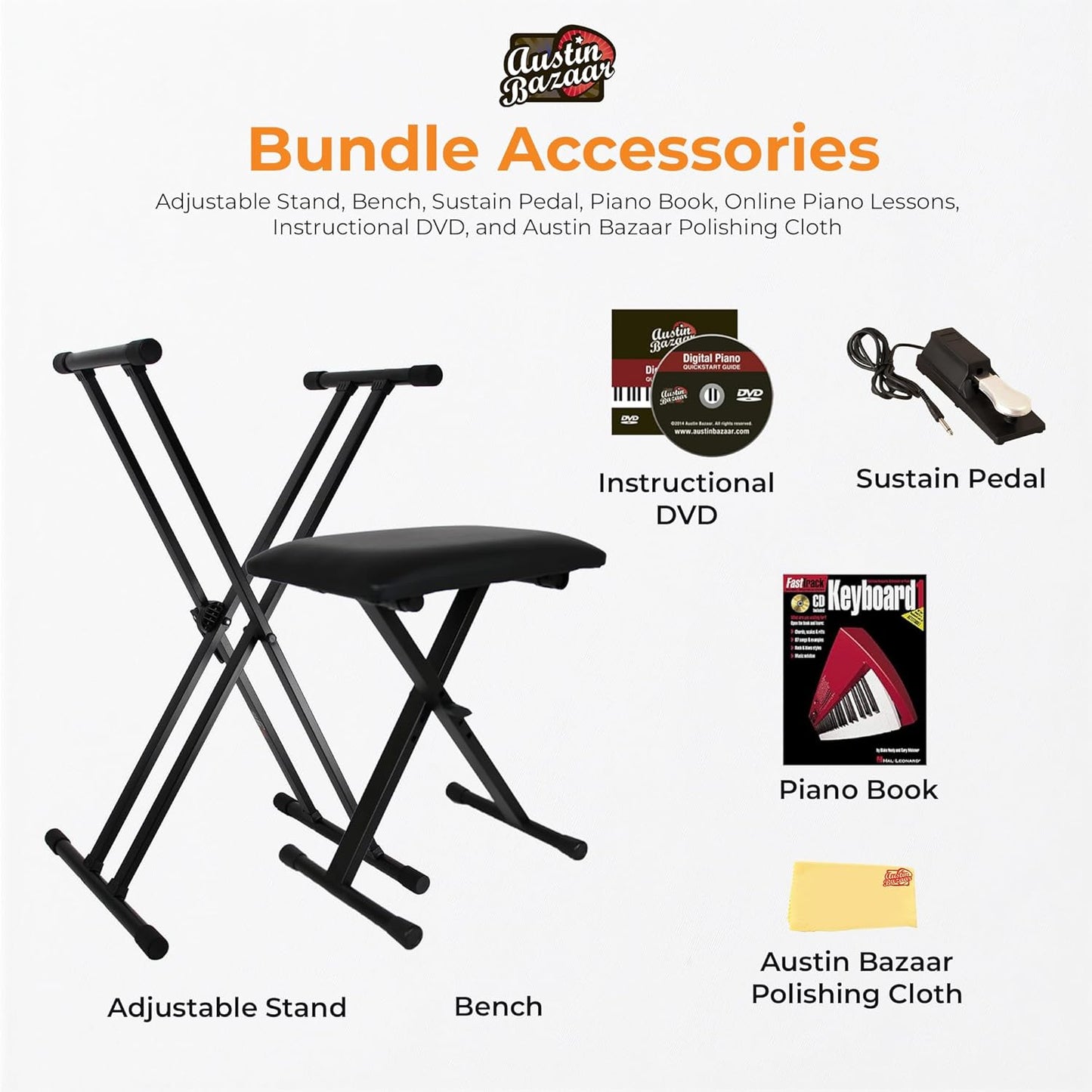 Roland FP 10 Digital Piano Black Bundle Stand Bench