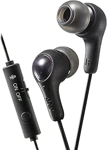 JVC HAFX7GB Gumy Gamer In-Ear Headphones with Mic Black — main product image