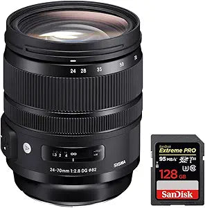 Sigma E10SG2470F28NK 24-70mm f/2.8 Nikon Lens Bundle