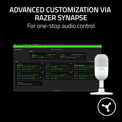 Razer RZ19-05050300-R3U1 Seiren V3 Mini: USB Condenser Microphone - White