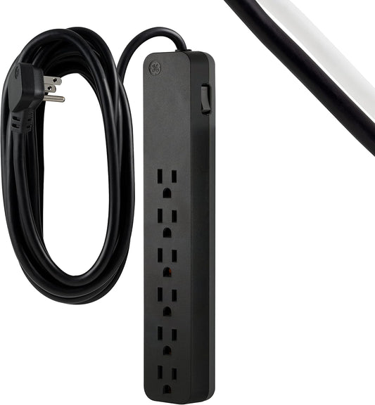 GE 62934 6-Outlet Surge Protector, 10ft Cord, 840 Joules