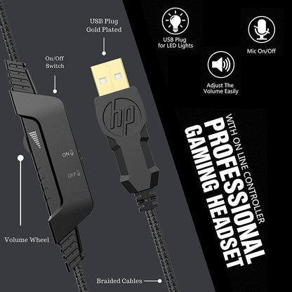 HP H360 USB Gaming Headset 7.1 Surround Sound