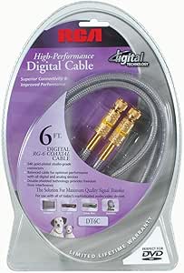 RCA DT6C Digital RG6 Coaxial Cable (6 FT)