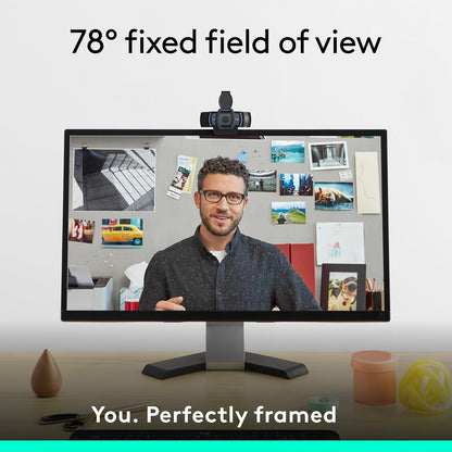 Logitech 960-001401 C920e Webcam + Litra Glow Streaming Kit
