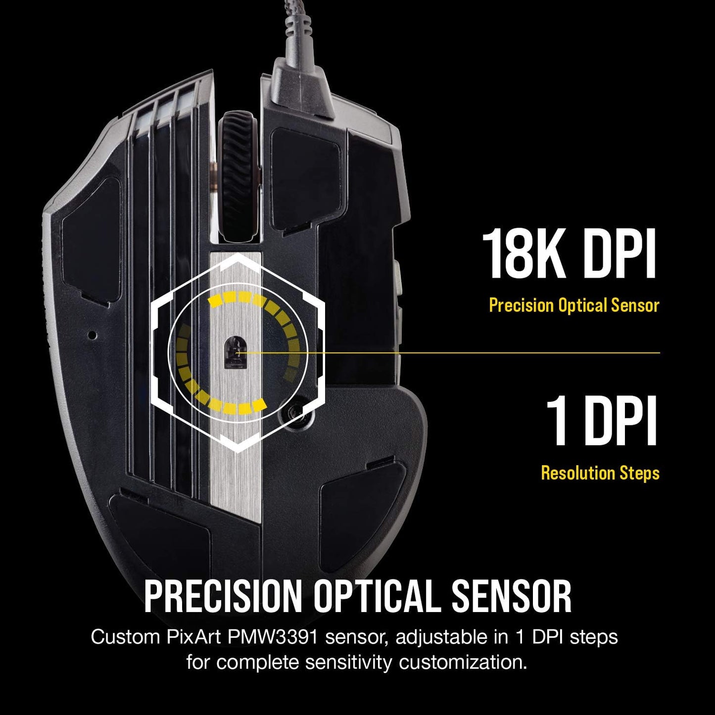 Corsair Scimitar RGB Elite Gaming Mouse (Renewed)