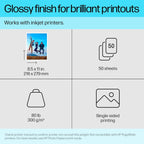 HP CR664A Premium Plus 8.5x11 Glossy Photo Paper 50 Sheets