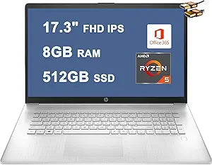 HP Laptop 17 5500U 17.3" FHD Ryzen 5 Renewed
