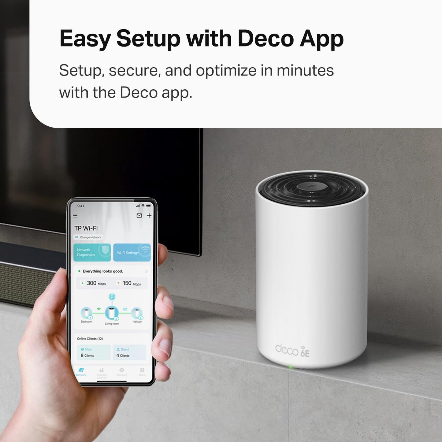 TP-Link Deco XE70 Pro(2-pack) AXE4900 Tri-Band WiFi 6E Mesh System