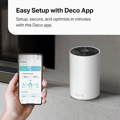 TP-Link Deco XE70 Pro(2-pack) AXE4900 Tri-Band WiFi 6E Mesh System
