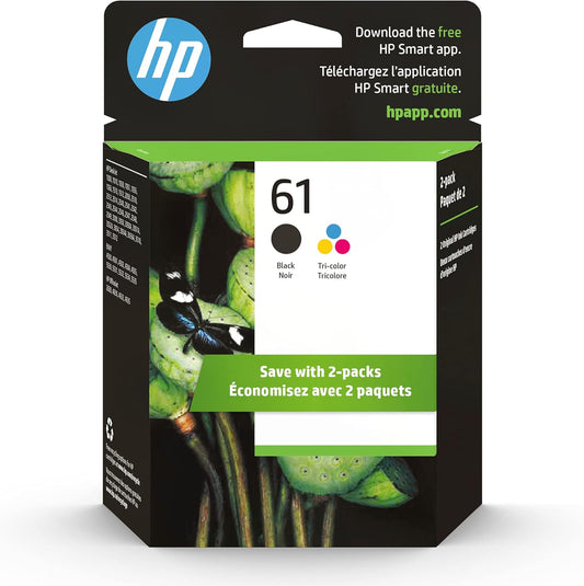 HP CR259FN 61 Black/Tri-Color Ink Cartridge 2-Pack