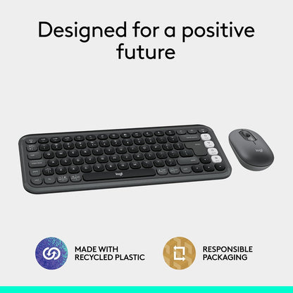 Logitech 920-013135 POP ICON Bluetooth Keyboard and Mouse Combo