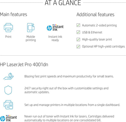 HP CRT22HP4001DNRB LaserJet Pro 4001dn Renewed Printer