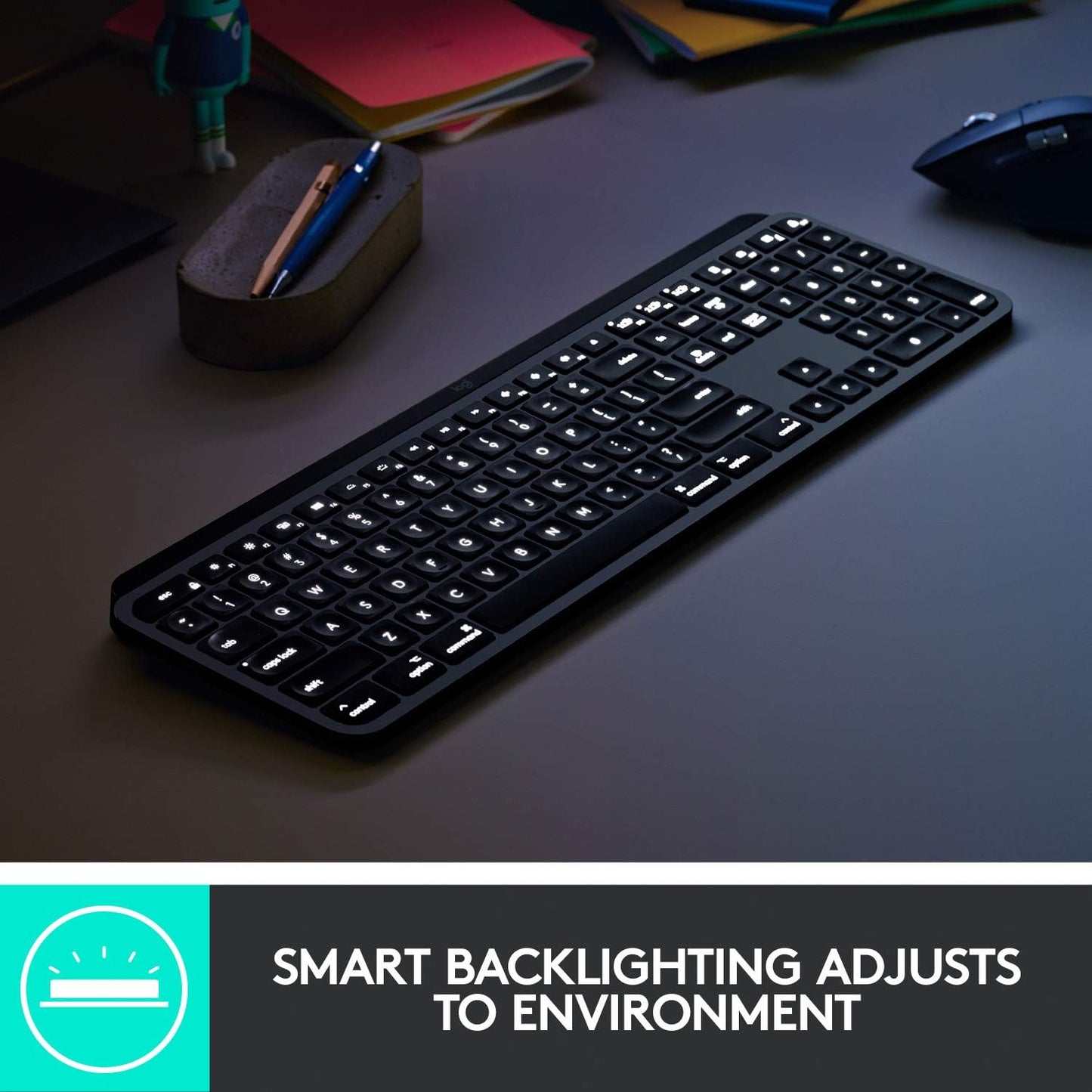 Logitech 920-009552 MX Keys for Mac Wireless Keyboard - Space Gray