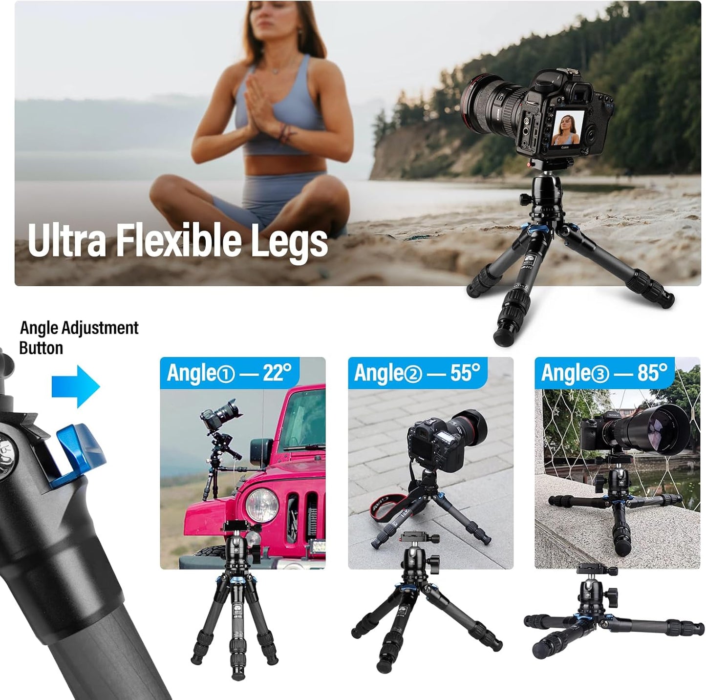 Sirui AM-223+B-00K Carbon Fiber Travel Tripod Ballhead Mini