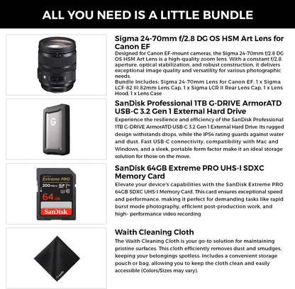 Sigma 24-70mm F2.8 Art Lens Kit for Canon EF