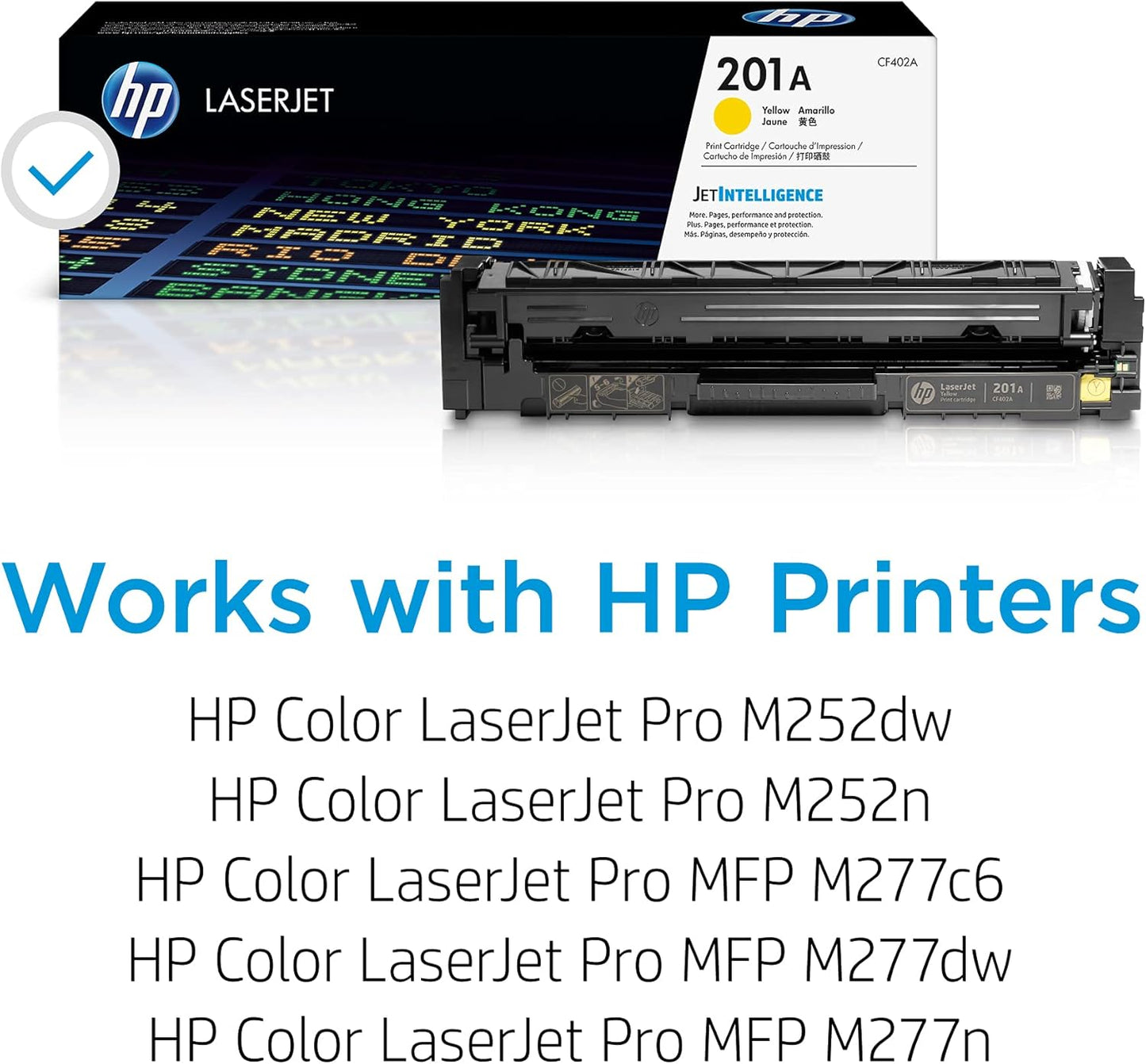 HP CF402A 201A Yellow LaserJet Toner Cartridge