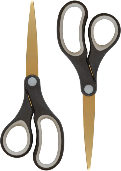 Westcott 55847 8-Inch Titanium Scissors Office Home (2 Pack)