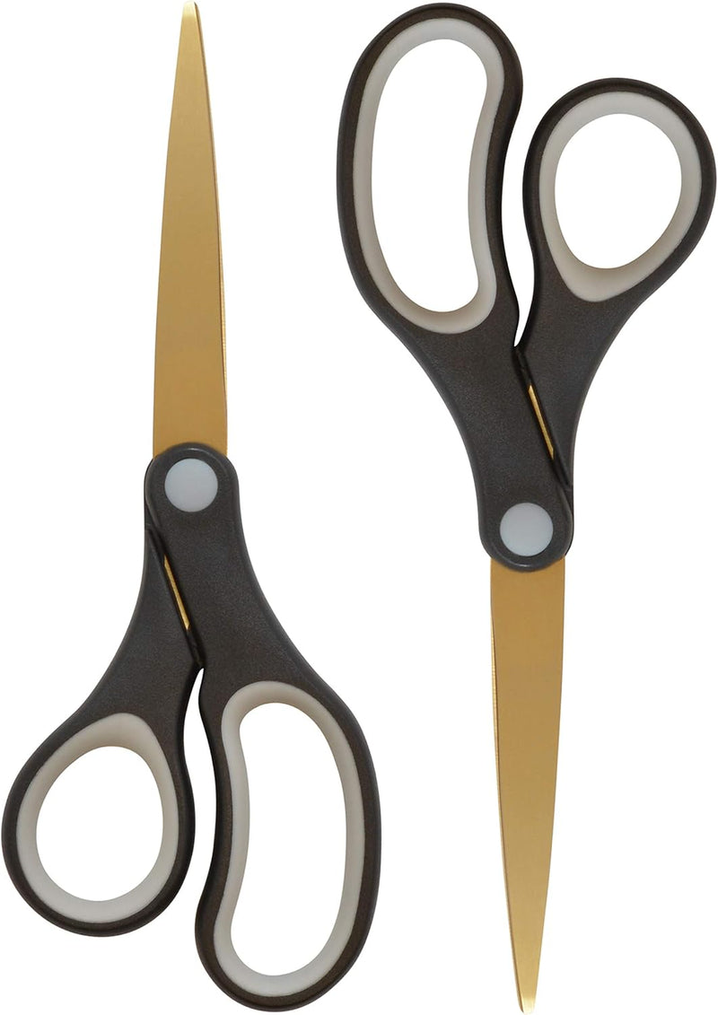 Westcott 55847 8-Inch Titanium Scissors Office Home (2 Pack) — main product image