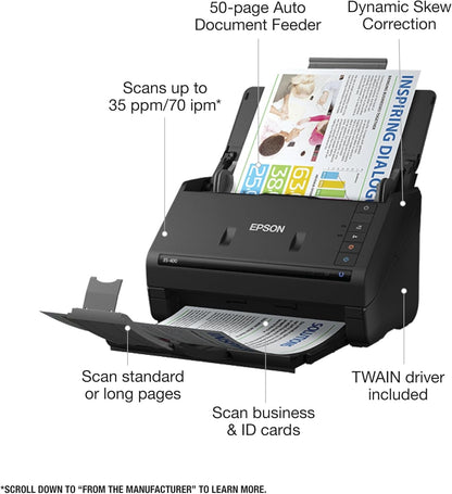 Epson WorkForce ES-400 Color Duplex Document Scanner ADF