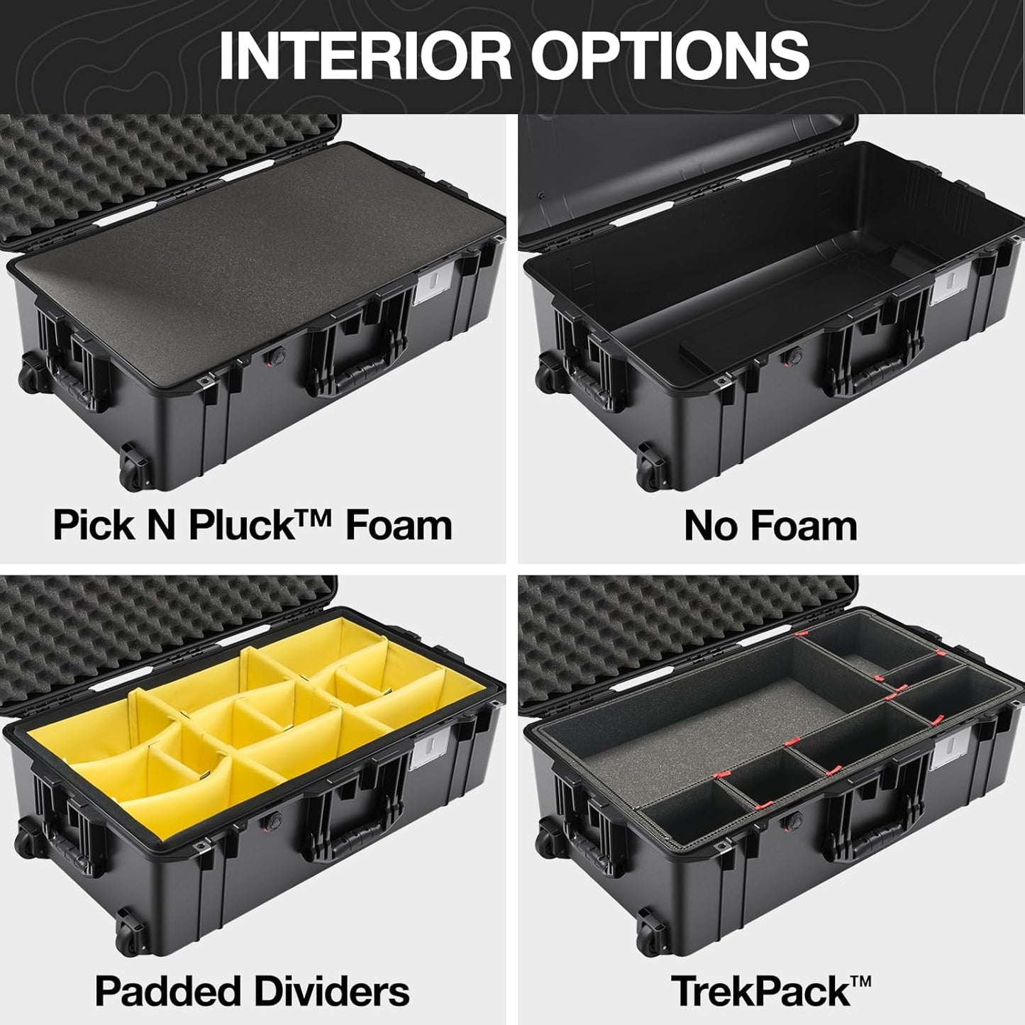 Pelican Air 1535 Case with Trekpack Dividers Black